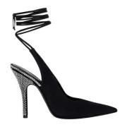 Zwarte Satijnen Venus Pumps The Attico , Black , Dames