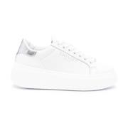 Optisch Wit Zilveren Sneakers Twinset , White , Dames