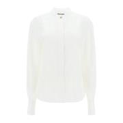 Klassieke Witte Button-Up Shirt Balmain , White , Dames