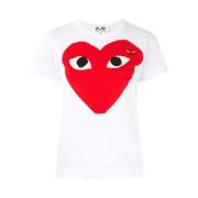 T-Shirts Comme des Garçons Play , White , Dames