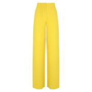 Wide Trousers Max Mara Studio , Yellow , Dames