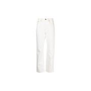 Straight Jeans Moncler , White , Dames