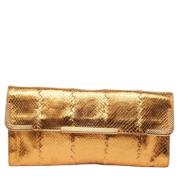 Pre-owned Fabric clutches Bottega Veneta Vintage , Yellow , Dames