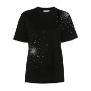 Zwart Splash Borduurwerk T-Shirt DES Phemmes , Black , Dames