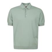 Katoenen Polo Shirt Korte Mouw Knoop Filippo De Laurentiis , Green , H...