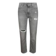 Strass Jeans met Rhinestones Dondup , Gray , Dames