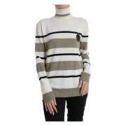 Multicolor Gestreepte Wol Turtleneck Sweater Dolce & Gabbana , Multico...