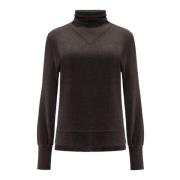 Bruine Mockneck Sweatshirt We Norwegians , Brown , Dames