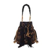 Zwarte Franje Emmer Tas La Carrie , Black , Dames