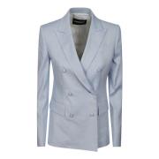 Juwelenknoop Double-Breasted Blazer Dondup , Blue , Dames