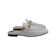 Pre-owned Canvas flats Gucci Vintage , Gray , Dames