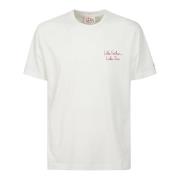 Witte Katoenen T-Shirt Korte Mouw MC2 Saint Barth , White , Heren