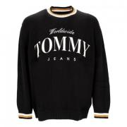 Relaxed Varsity Sweater Zwart Streetwear Tommy Hilfiger , Black , Here...