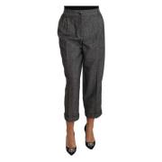 Cropped Trousers Dolce & Gabbana , Gray , Dames