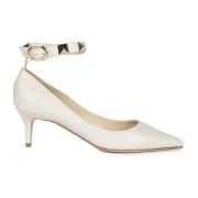 Studded Enkelband Pumps Douuod Woman , White , Dames