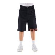 Denim Greige Shorts We11Done , Black , Heren