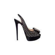 Pre-owned Fabric heels Christian Louboutin Pre-owned , Black , Dames