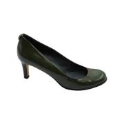 Pre-owned Leather heels Gucci Vintage , Green , Dames