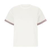 Casual Katoenen T-Shirt Bottega Veneta , White , Dames