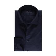 Slimline Navy Twill Casual Overhemd Stenströms , Blue , Heren