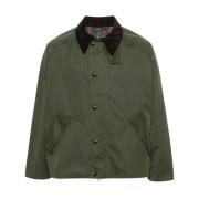 Groene Jassen met Contrasterende Kraag Barbour , Green , Heren