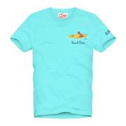 Blauwe T-shirts en Polos MC2 Saint Barth , Blue , Heren