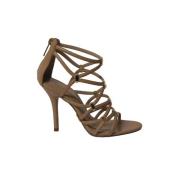 Pre-owned Leather sandals Michael Kors Pre-owned , Brown , Dames