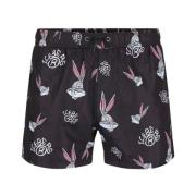 Logo Cartoon Zwemshorts Iceberg , Black , Heren