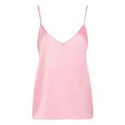 V-hals Ribaud Tank Top MVP wardrobe , Pink , Dames