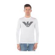 Gezellig Gebreide Trui Pullover Emporio Armani , White , Heren