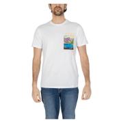 Heren T-shirt Lente/Zomer Collectie Napapijri , White , Heren