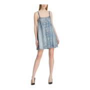 Glitter Abstract Mini Jurk Versace Jeans Couture , Blue , Dames