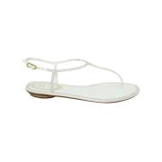 Pre-owned Leather sandals René Caovilla Pre-owned , White , Dames