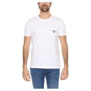 Heren T-shirt Lente/Zomer Collectie 100% Katoen U.s. Polo Assn. , Whit...
