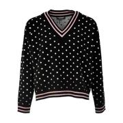 Romantische V-hals Sweater met stippen Twinset , Multicolor , Heren
