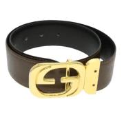 Pre-owned Leather belts Gucci Vintage , Brown , Dames