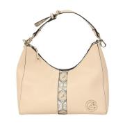 Beige Handtas Denis Model Rits Sluiting Gattinoni , Beige , Dames