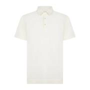 Zachte Katoenen Piqué Polo Shirt Ballantyne , White , Heren