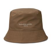 Rode Roos Nylon Bucket Hat Philippe Model , Brown , Dames