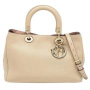 Pre-owned Leather totes Dior Vintage , Beige , Dames