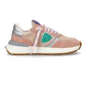 Roze Nylon Leren Sneakers Antibes Philippe Model , Multicolor , Dames