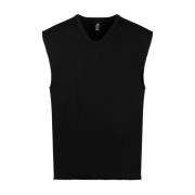 Zwarte Tank T-Shirt met Geometrische Stiksels Thom Krom , Black , Here...