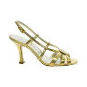 Gouden Blad Strappy Sandaal Ines De La Fressange Paris , Yellow , Dame...