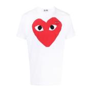 Witte T-shirts en Polos Comme des Garçons Play , White , Heren