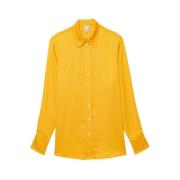 Gele Satijnen Shirt met Buttercup Design Ines De La Fressange Paris , ...