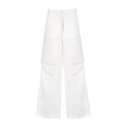 Witte katoenen broek met trekkoord Darkpark , White , Dames