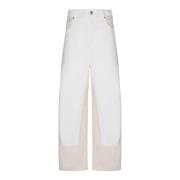 Witte Baggy Broek Max Mara , White , Dames