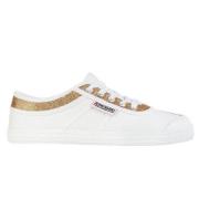 Glitter Canvas Sneakers Kawasaki , White , Dames