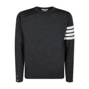 Donkergrijze 4-Bar Pullover Sweater Thom Browne , Gray , Heren
