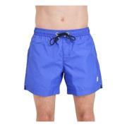 Blauwe Zee Shorts met Logo Patch 4Giveness , Blue , Heren